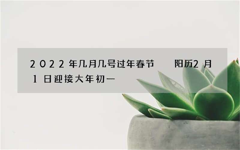 2022年几月几号过年春节  阳历2月1日迎接大年初一